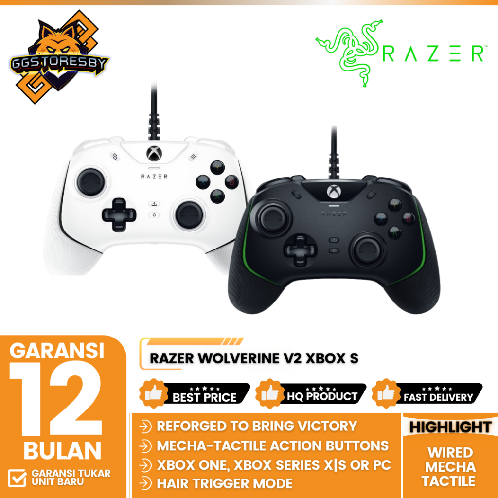 Jual Razer Wolverine V2 Xbox S - Wired Mecha Tactile Gaming Controller ...