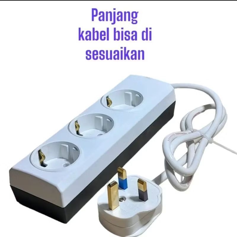 Jual BROCO STOP KONTAK SAMBUNGAN KABEL STEKER KAKI 3 TRAVELLING ARAB ...