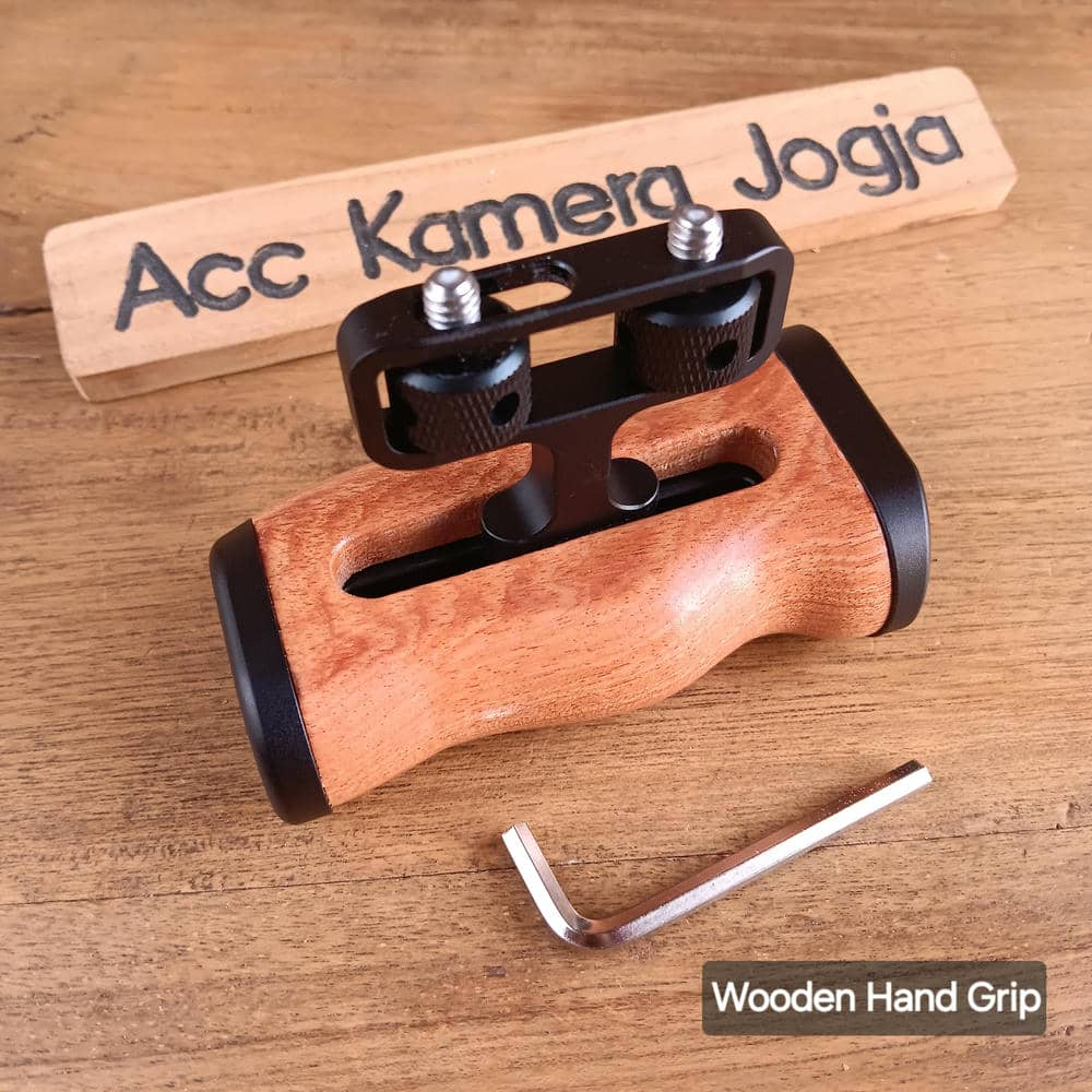 Jual Wooden Side Handle Grip Hand Rig Camera | Shopee Indonesia