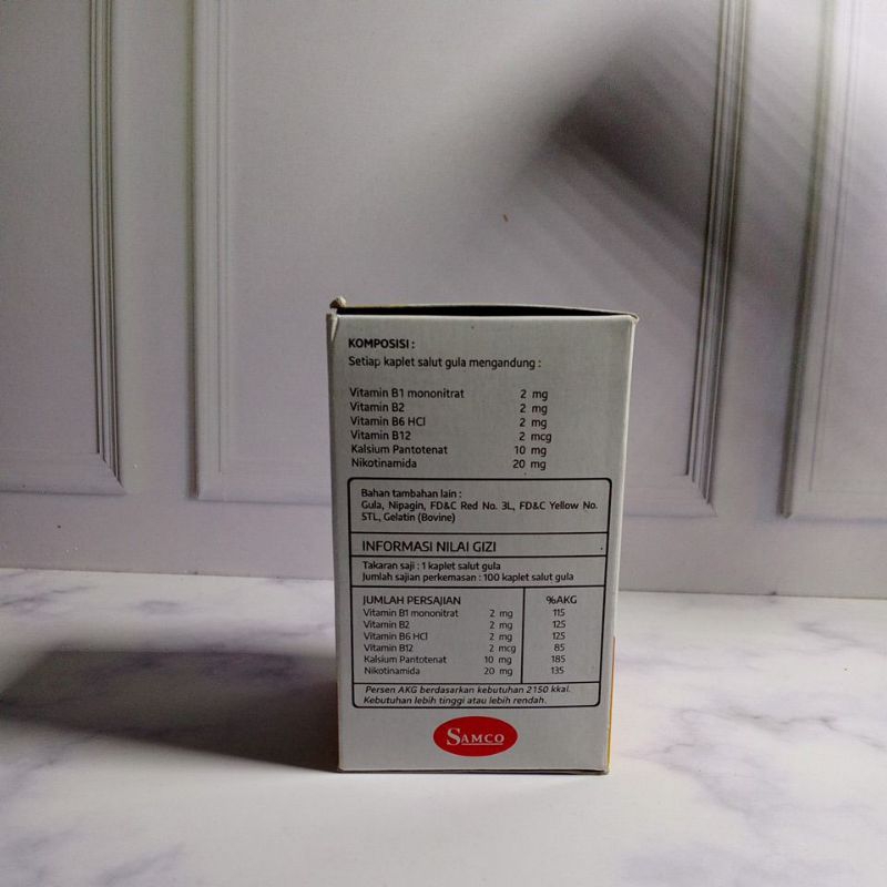 Jual VITAMIN B COMPLEX + B12 SAMCO ISI 100 TABLET PER BOTOL | Shopee ...