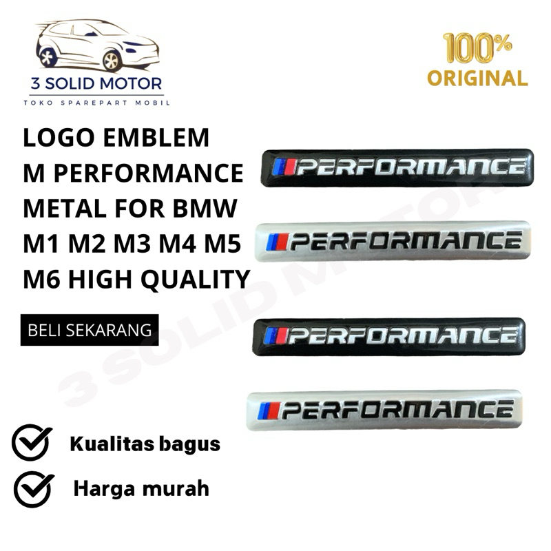 Jual LOGO EMBLEM M PERFORMANCE METAL FOR BMW M1 M2 M3 M4 M5 M6 HIGH ...