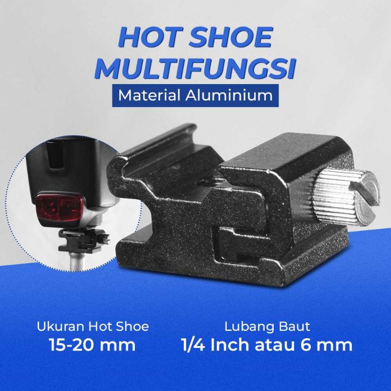 CAMVATE 5 Pezzi Attacco Flash Hot Shodge - Supporto In Alluminio Con Vite 1/4" Per Gabbia Fotocamera E DSLR