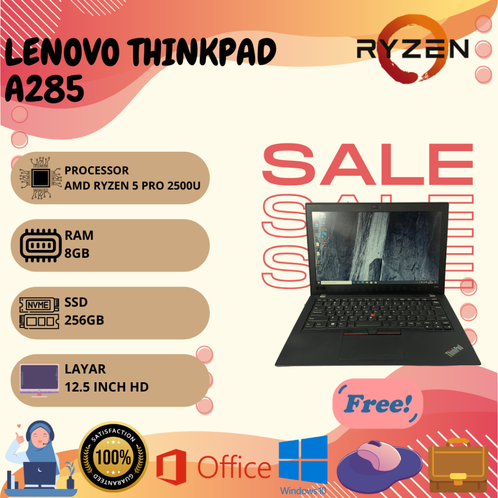 Jual Laptop Lenovo Thinkpad A285 AMD Ryzen 5 Pro 2500U HD Jual Laptop Lenovo Thinkpad A285 AMD Ryzen 5 Pro 2500U HD