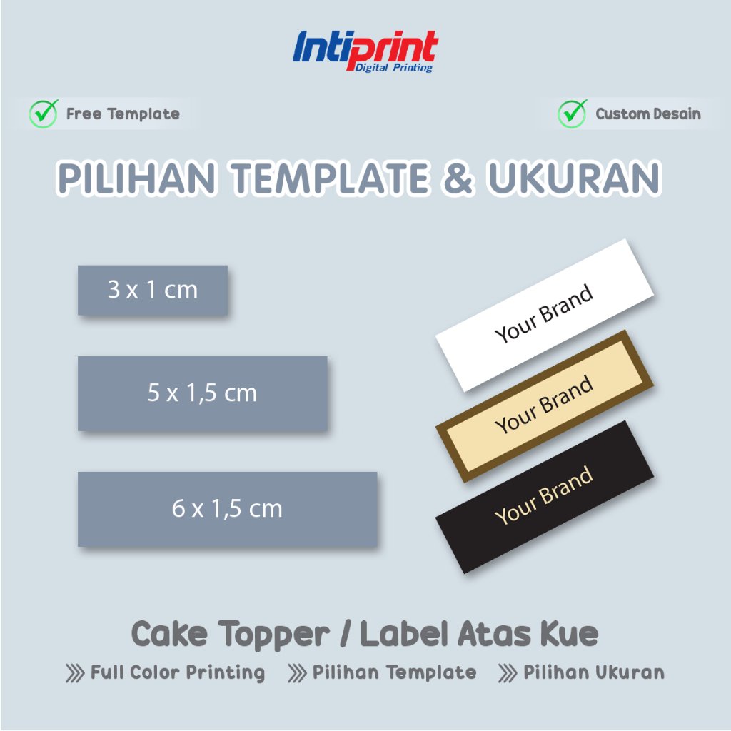 Jual Cake Topper / Label Atas Kue Bahan Tebal AC 310 Gram Cake Toper ...