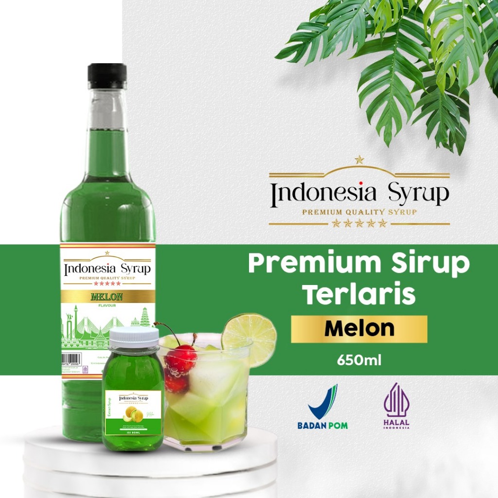 Jual Sirup Premium Rasa Melon 650 ml Halal BPOM Flavoured Syrup ...