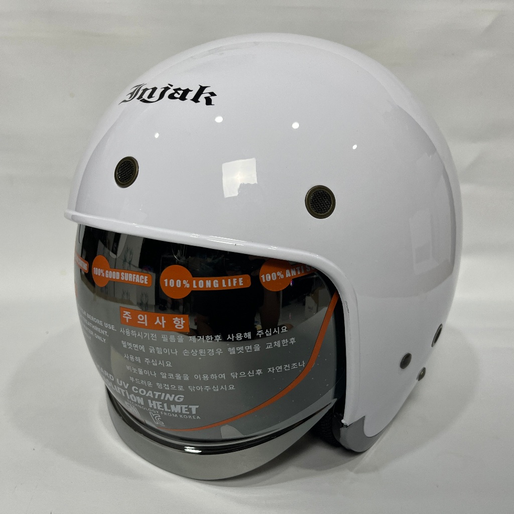 Jual Helm Bogo Injak ASTRO Putih Glossy - Kaca Dalam Helm - Helm Retro ...