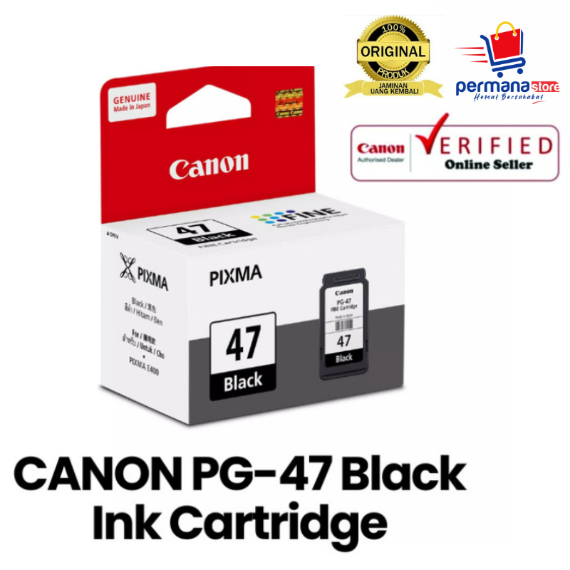 Jual CANON PG-47 Black Ink Cartridge ( ORI ) | Shopee Indonesia