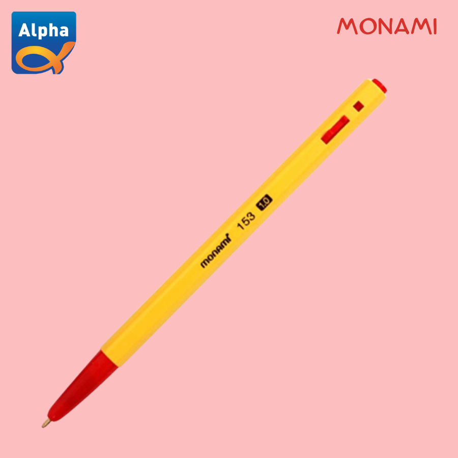 Jual [Monami] 153 Ballpoint Pen 1.0 mm / Oil Based Pen / Pulpen - Merah ...