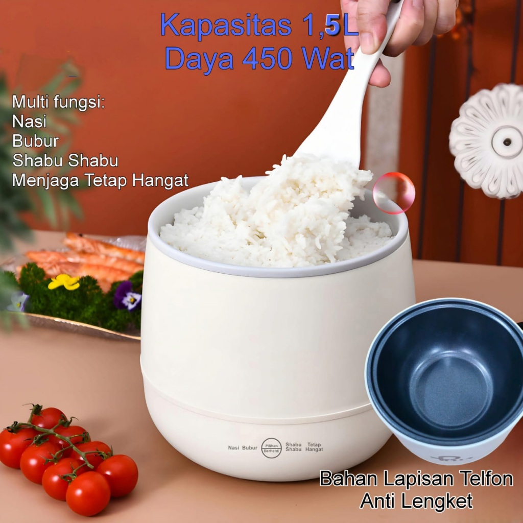 Jual Panci Listrik Rice cooker Magic com mini 1,5 Liter Anti Lengket ...