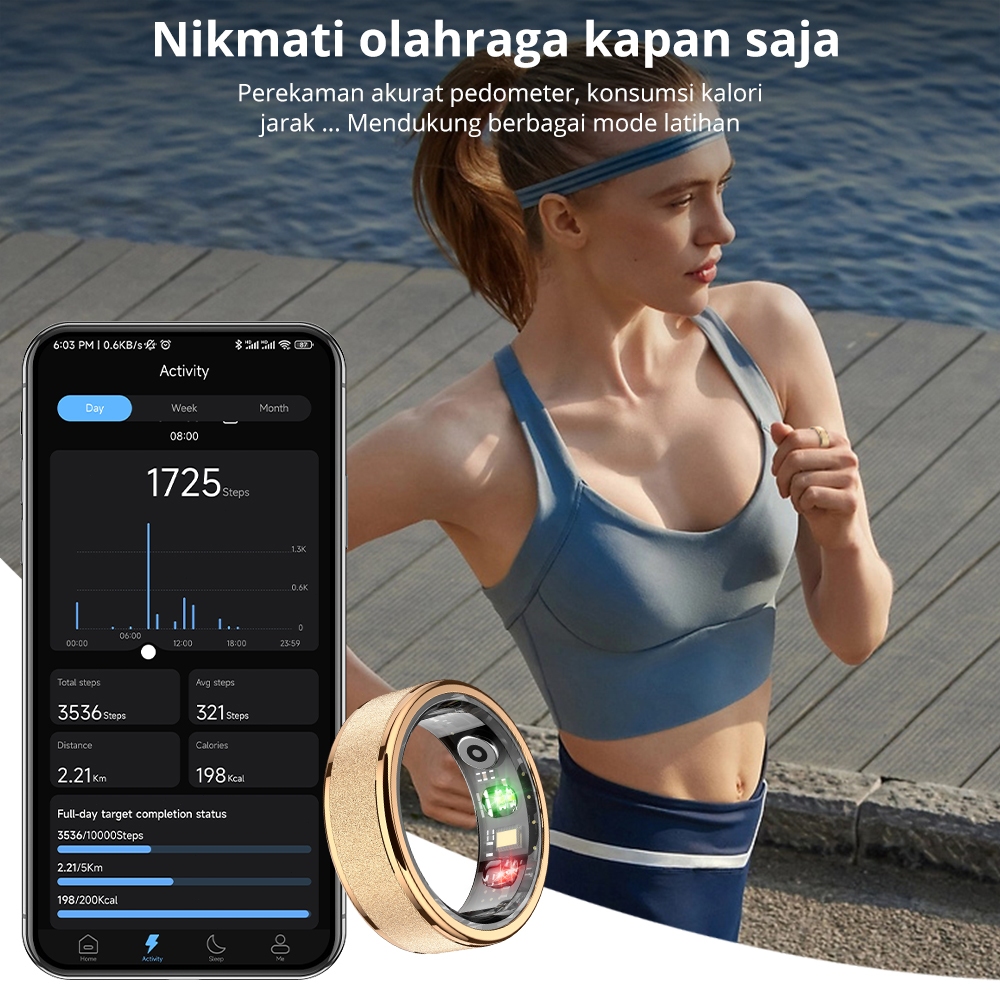 Jual COLMI Smart Ring R10 Health and sports detection 5ATM waterproof ...