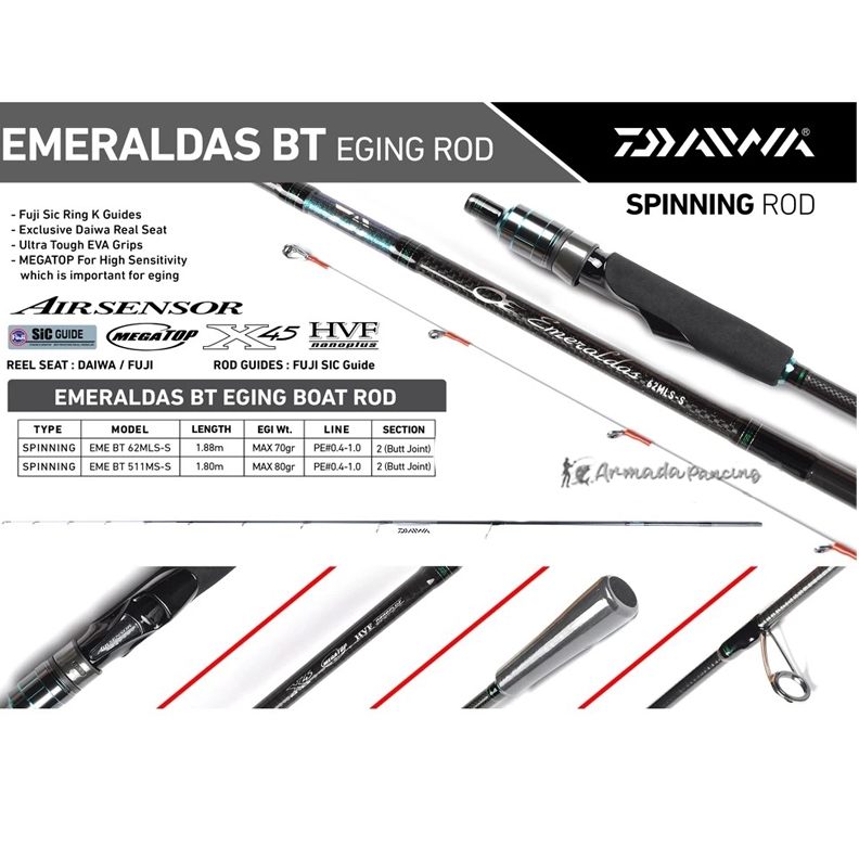 Jual Jorang Eging DAIWA EMERALDAS BT | Eging Rod | Spinning | Butt ...