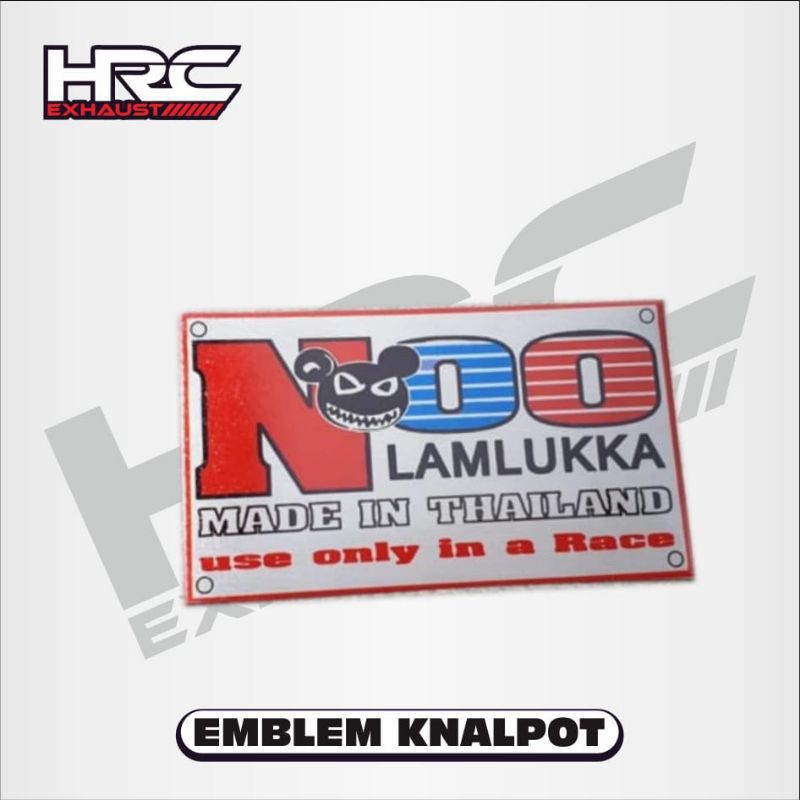 Jual Emblem Knalpot Racing Merk NOO LAMLUKKA | Shopee Indonesia