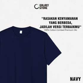 Kaos Polos Cotton Combed 24s Premium Lengan Pendek