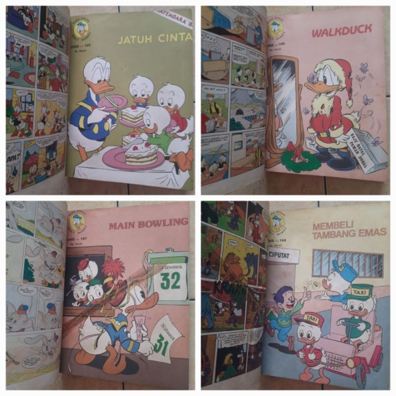 Jual Bundel Hardcover Komik Lebar Donal Bebek AWD Album Walt Disney Isi ...