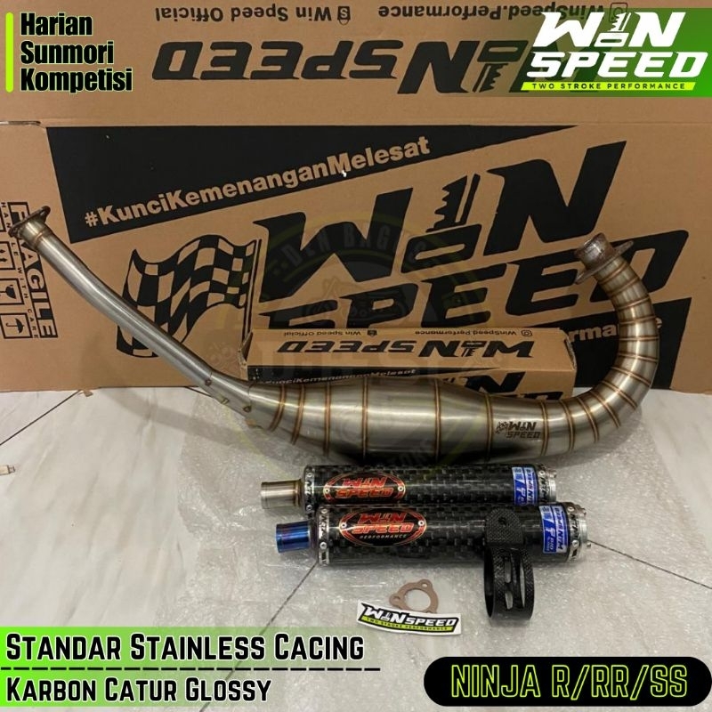Jual Knalpot Ninja Standar RR/R/SS Stainless Cacing Silincer Karbon ...