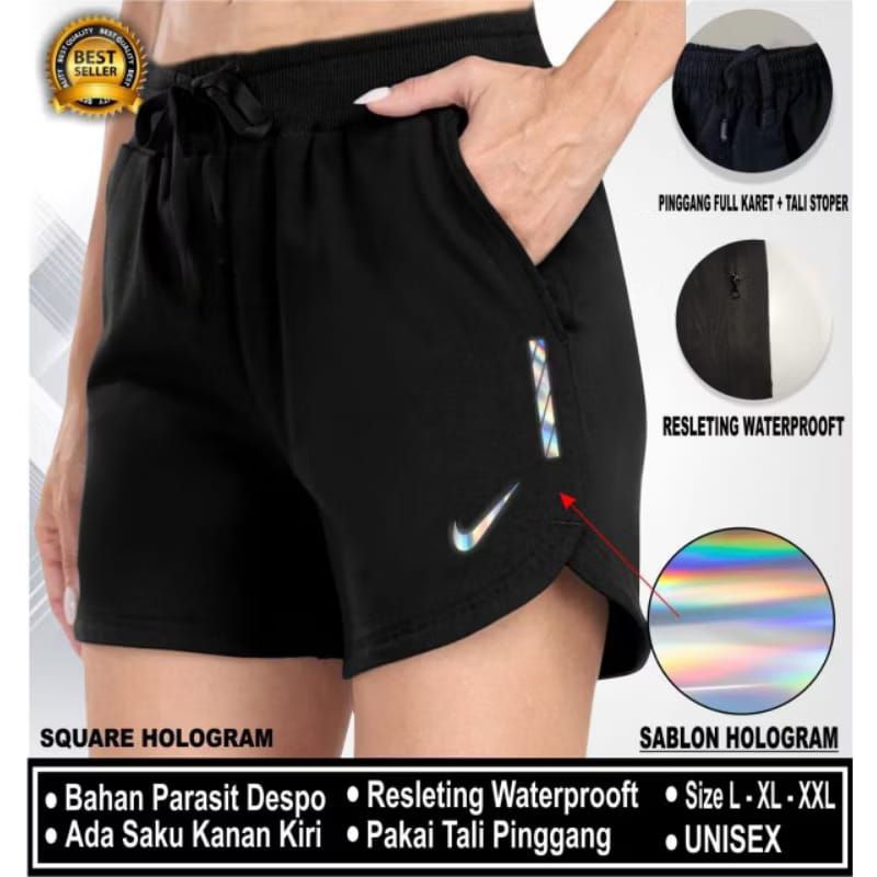 Paket Hemat 2in1 Celana Pendek Running Parasut Pria Wanita Hotpants Short  Pants Olahraga Lari Jogging Volley Badminton Renang Gym - Main Image