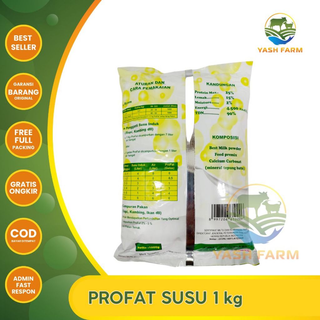 Jual PROFAT 1KG - SUSU TERNAK BERKUALITAS | Shopee Indonesia