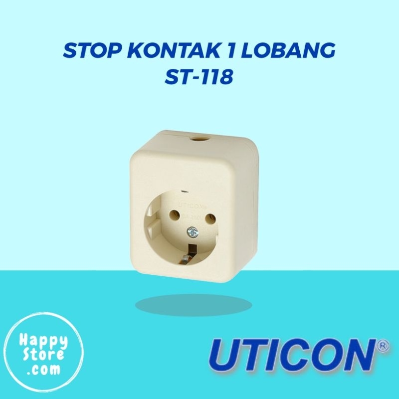 Jual [Happystoredotcom] Stop Kontak Arde UTICON 1 Lubang 2 Lubang 3 ...