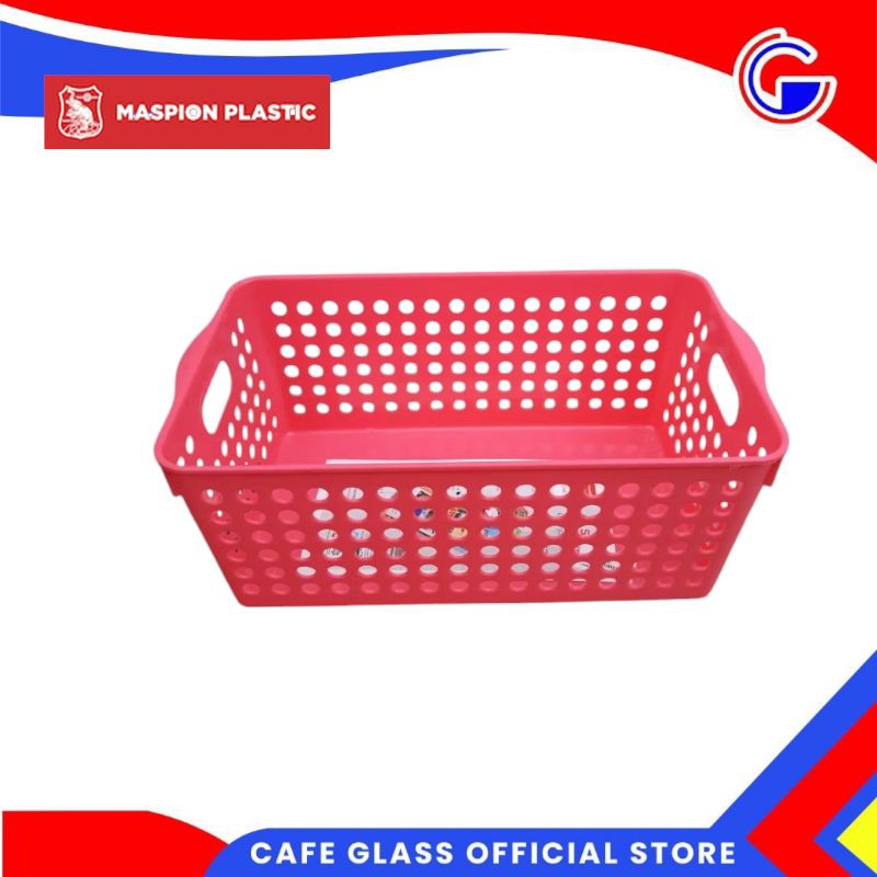Keranjang Plastik Serbguna - Maspion (Bks116) Basket Wide - Shopping Cart - Keranjang Laundry Baju
