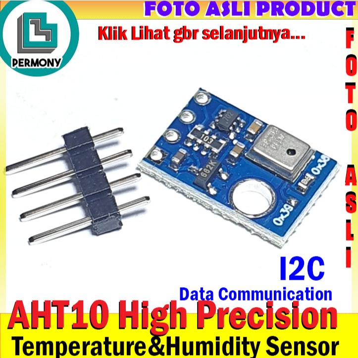 Jual AHT10 Sensor Temperature Humidity High Precision Suhu kelembaban ...