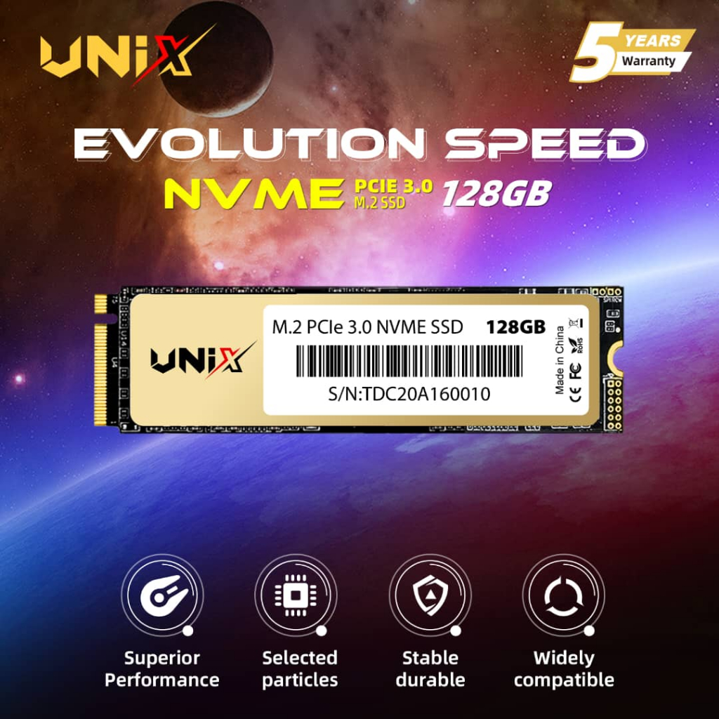 Jual SSD M2 NVME / M.2 NVME/ M2NVME 128GB UNIX RESMI GARANSI 5 TAHUN ...