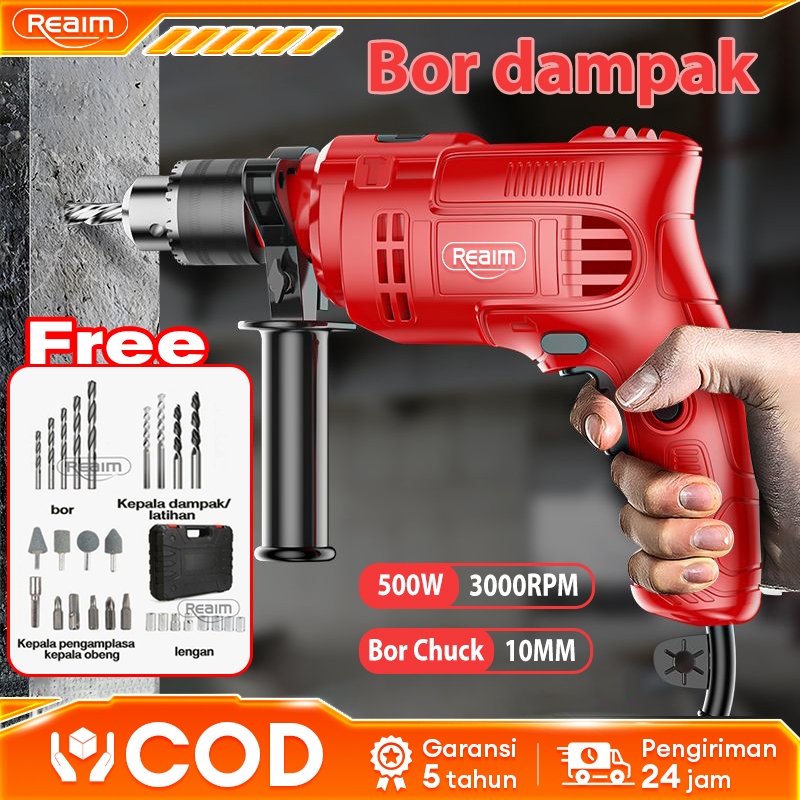 Jual Reaim Mesin Bor Listrik Bolak Balik10MM 500W Bor Tangan Listrik