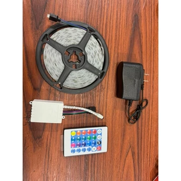 BKT Lampu Led Strip Dekorasi Kamar RGB 5Meter Remote Adaptor