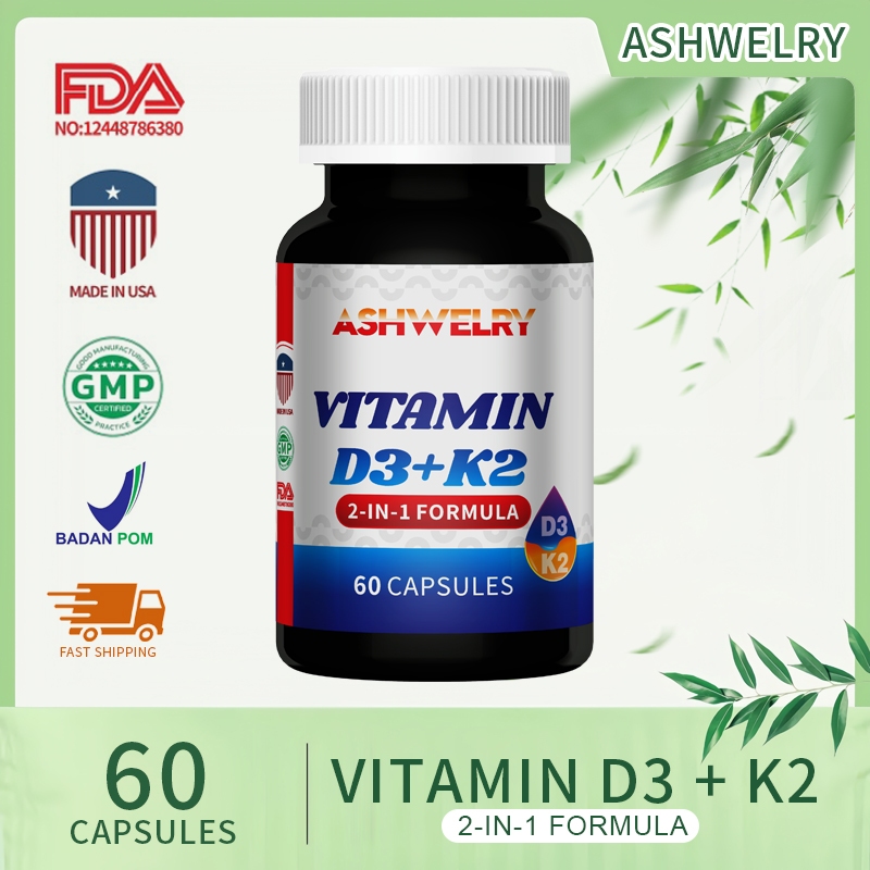 Vitamine D3 + K2 GREENWHEY – 60 Capsules – Date Limite 01/2026 – Complément Alimentaire Neuf