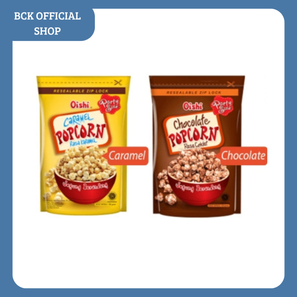 Jual Oishi PopCorn Varian Rasa 100gr Kemasan Pouch Rasa Coklat | Rasa ...