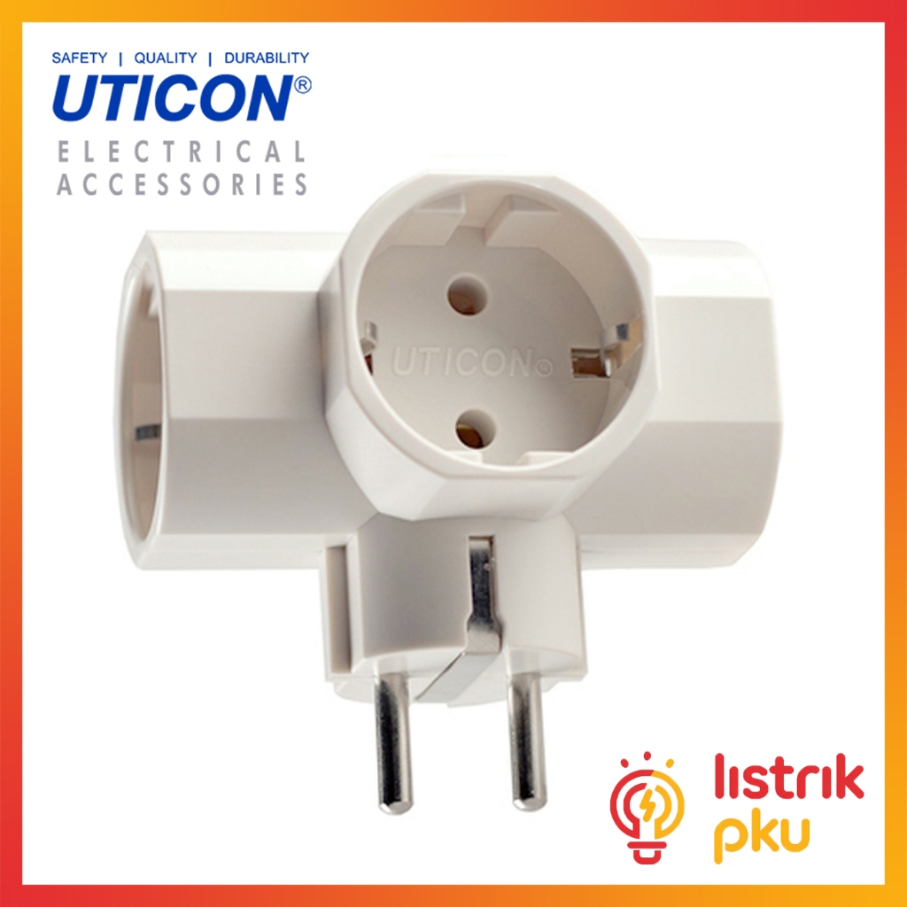 Jual Steker T Arde UTICON SC-38 / Colok Cabang 3 UTICON | Shopee Indonesia