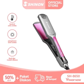 SHINON SH 8650 Catokan Rambut Hair Catokan Rambut Smoothing Ion 2in1 Curly Dan Lurus Catok