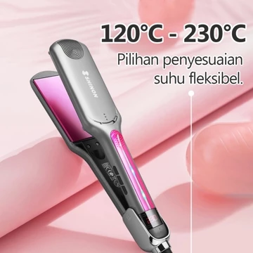 SHINON SH 8650 Catokan Rambut Hair Catokan Rambut Smoothing Ion 2in1 Curly Dan Lurus Catok