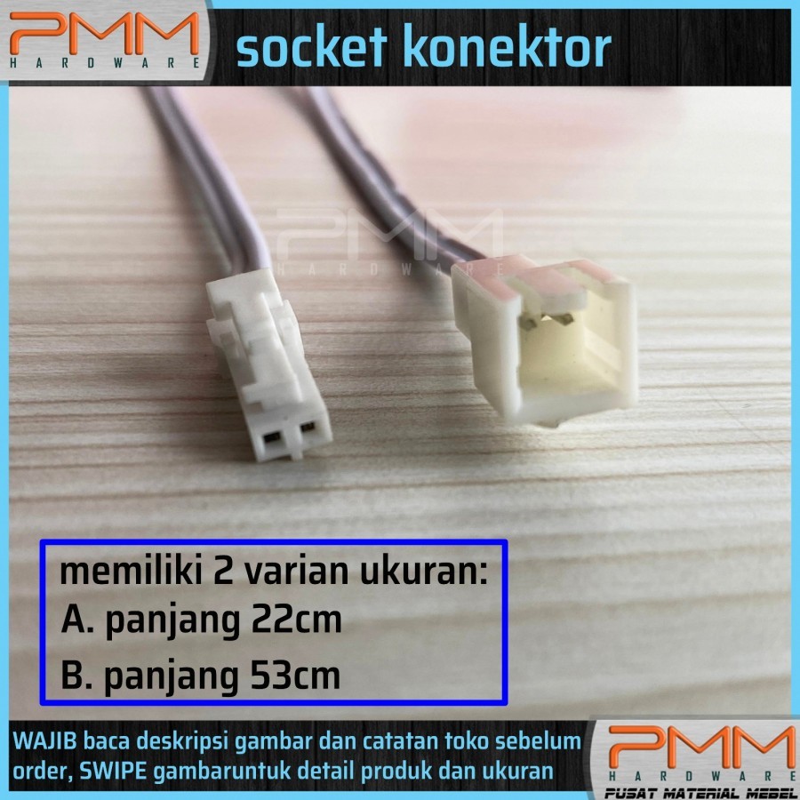 Jual soket konektor + kabel | socket connector + cable lampu led trafo ...