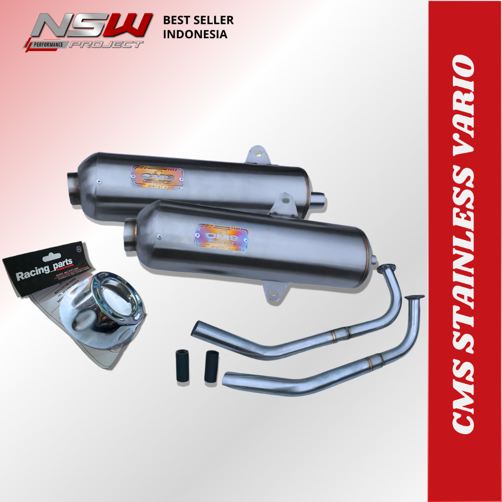 Jual Knalpot STD RACING CMS FULL STAINLESS STEEL for VARIO 110 125 150 ...