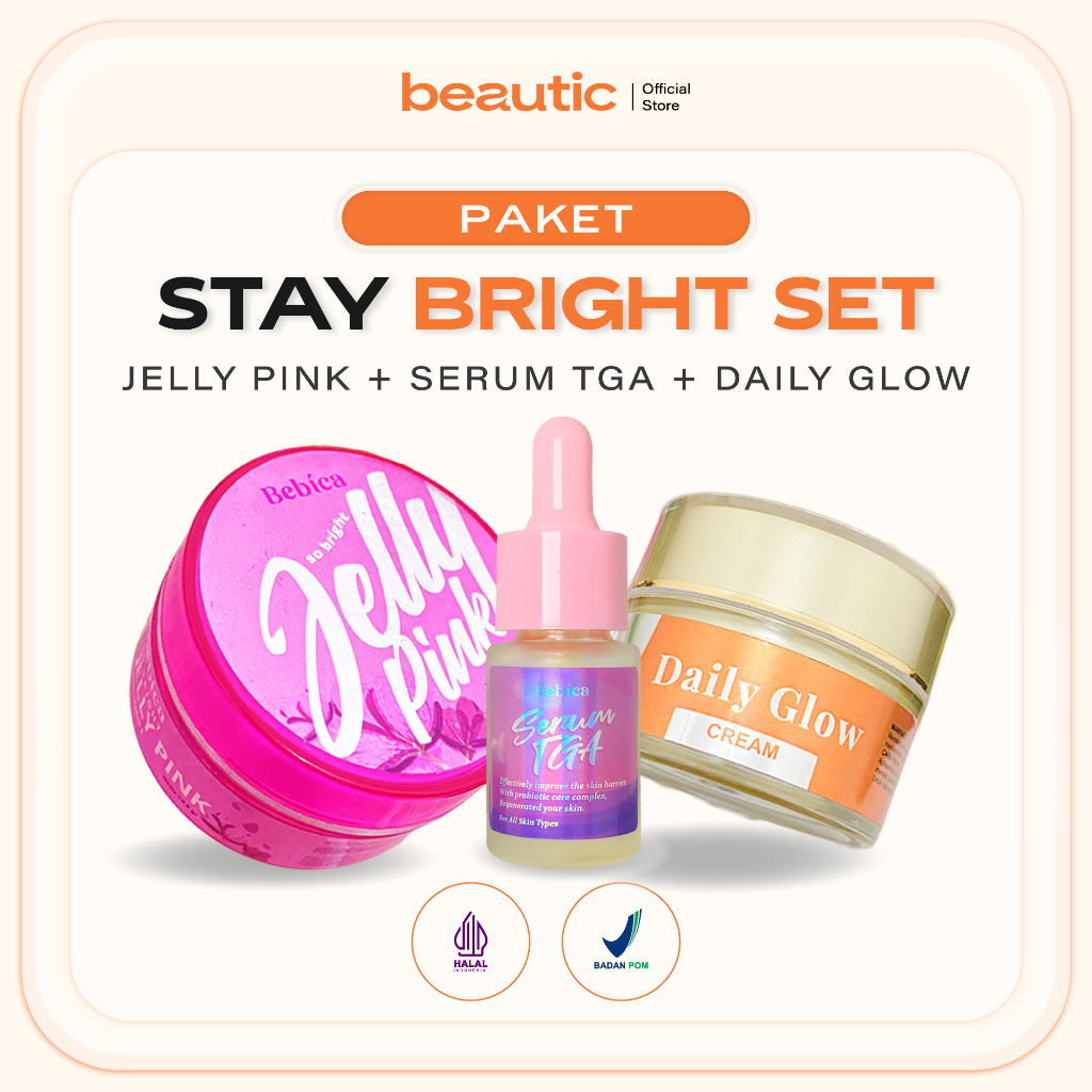 Jual Beautic - Paket Stay Bright Set - Daily Glow + Jelly Pink + Serum ...