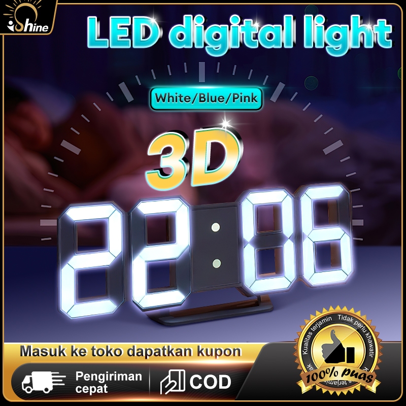 Jual Jam Digital Dinding Meja Alarm Tanggal Suhu Usb D Aesthetic Clock