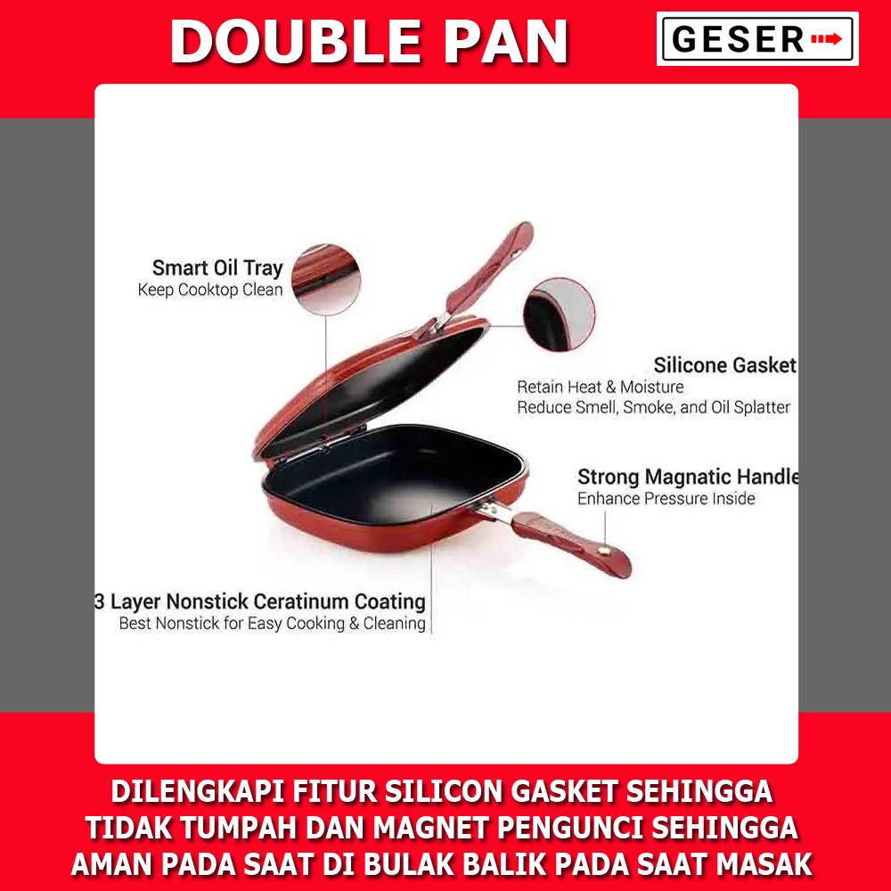 Jual Happy Call Double pan Teflon Anti Lengket jumbo 32cm | Shopee ...