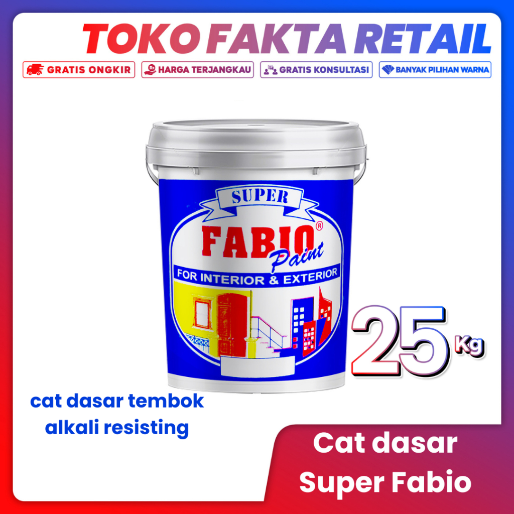 Jual Alkali Resisting Cat Dasar Super Fabio 25 kg | Shopee Indonesia