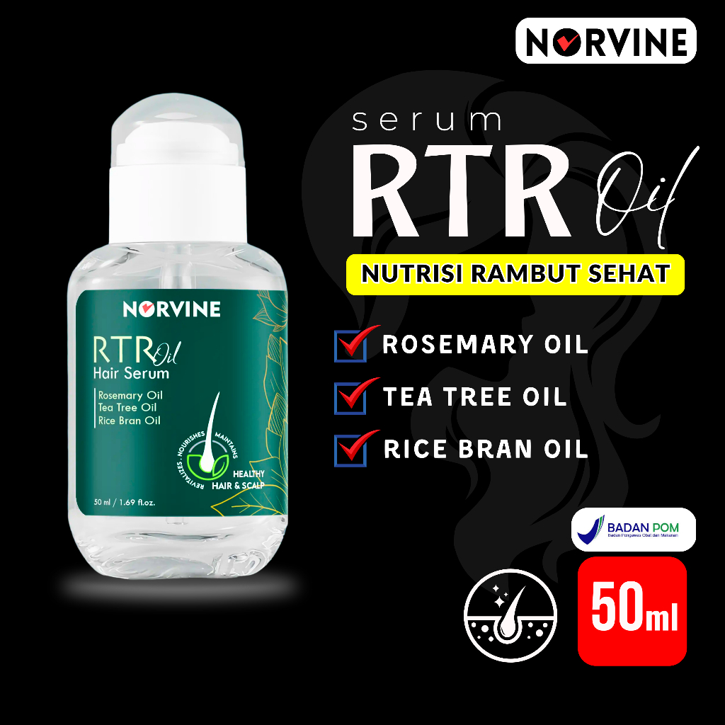 Jual NORVINE RTR SERUM ROSEMARY OIL TEA TREE RICEBRAN OIL PENUMBUH ...