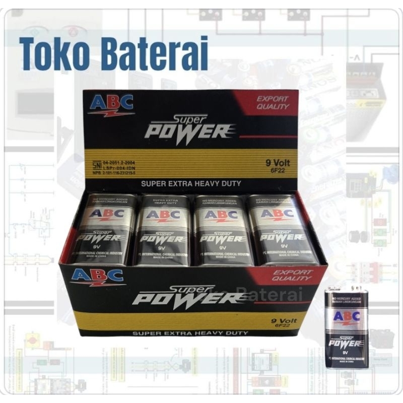 Jual Batre Abc 9 volt Superpower isi 12 Pcs / 1 Box SPW9V12 | Shopee ...