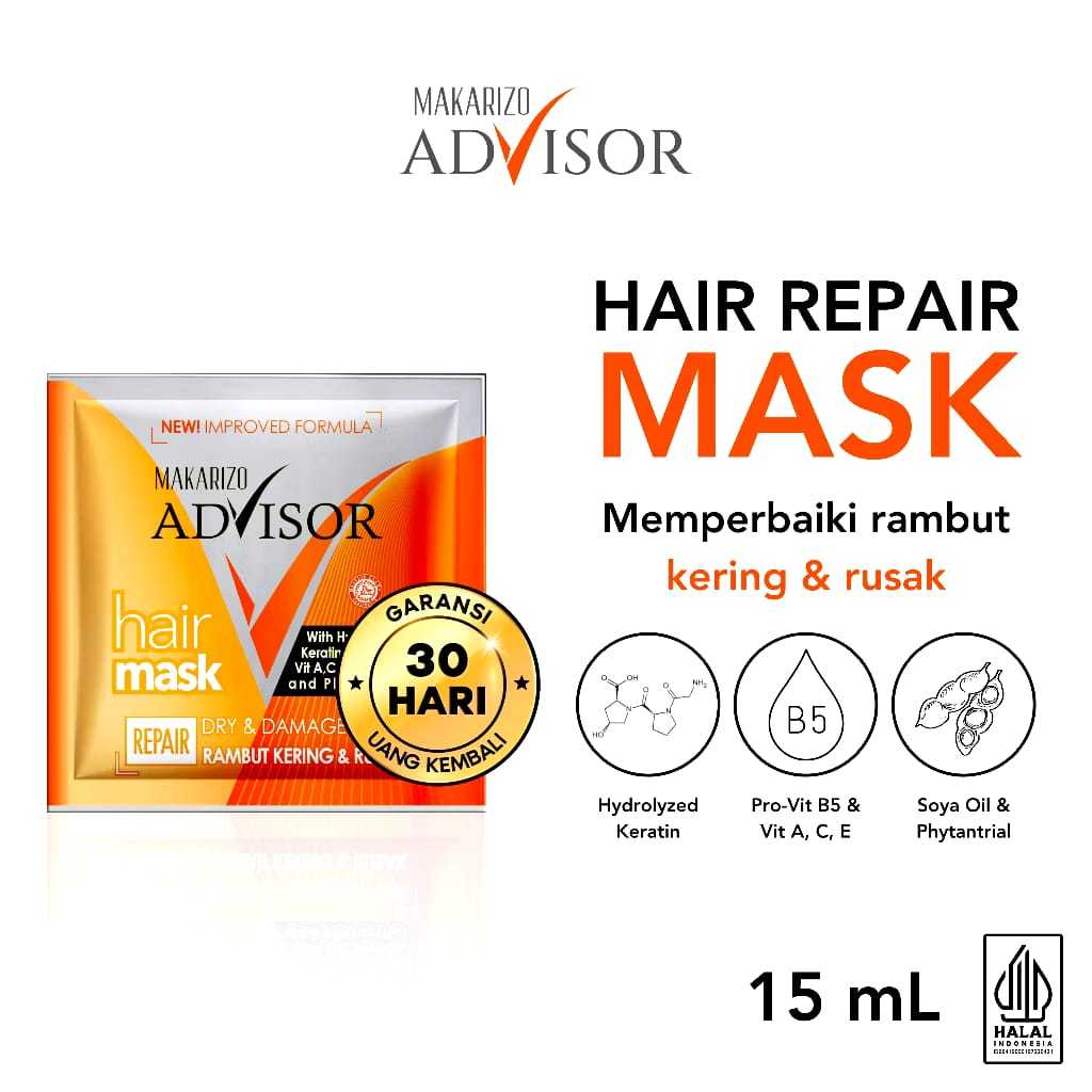 Jual Makarizo Advisor Hair Repair Mask 15mL - Masker Rambut / Hair Mask ...