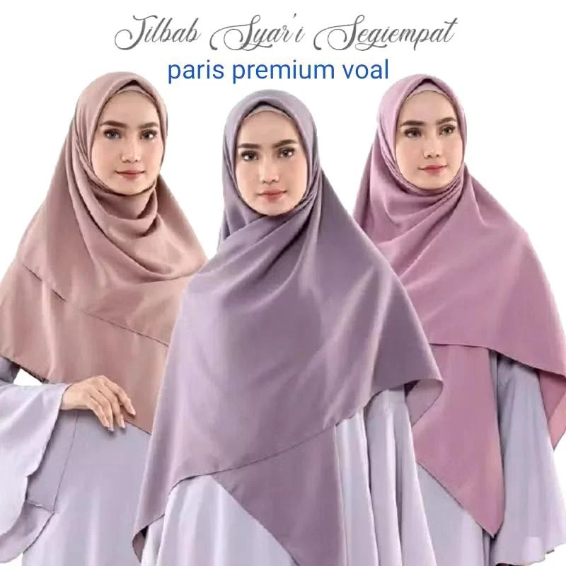 Hijab Segi Empat Jumbo Syar'i Paris Premium Voal