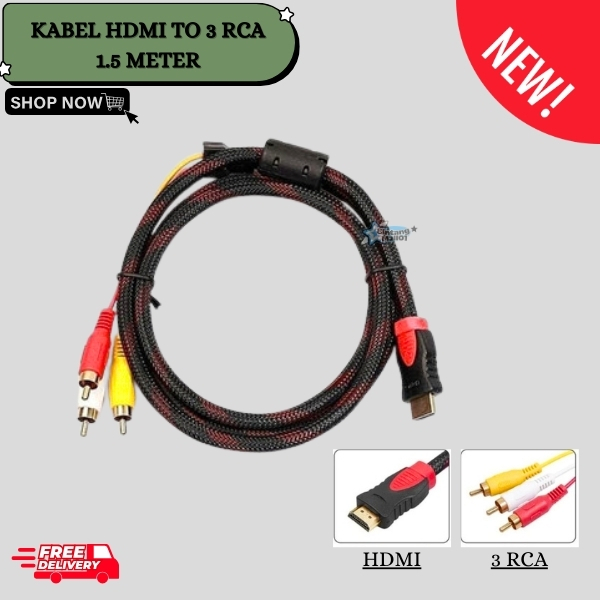 Kabel HDMI to RCA Converter HDMI to RCA Meter AV Audio Video