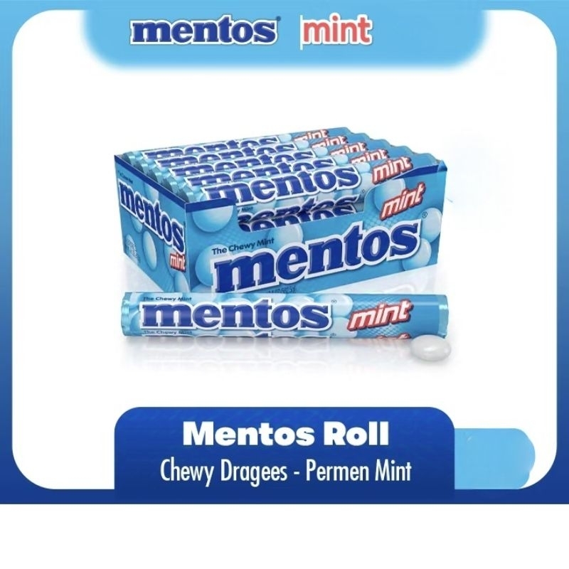 Jual Mentos roll mint/fruit/grape (14 roll @29gram) | Shopee Indonesia