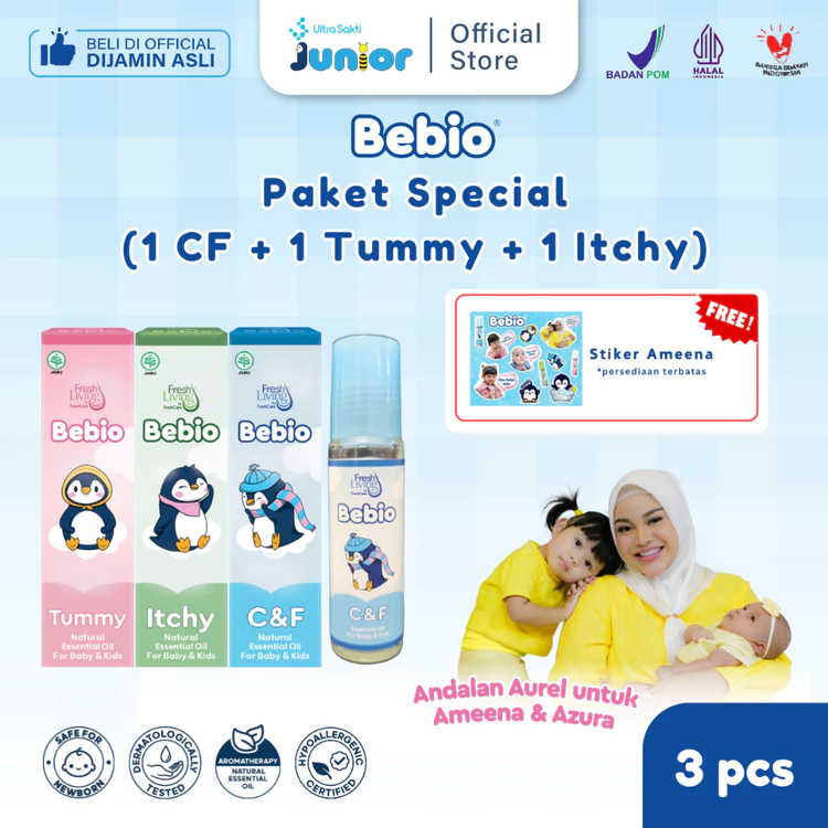 Essential oil bayi solusi batuk anak, minyak bayi aman, Bebio Starter Pack Essential Oil