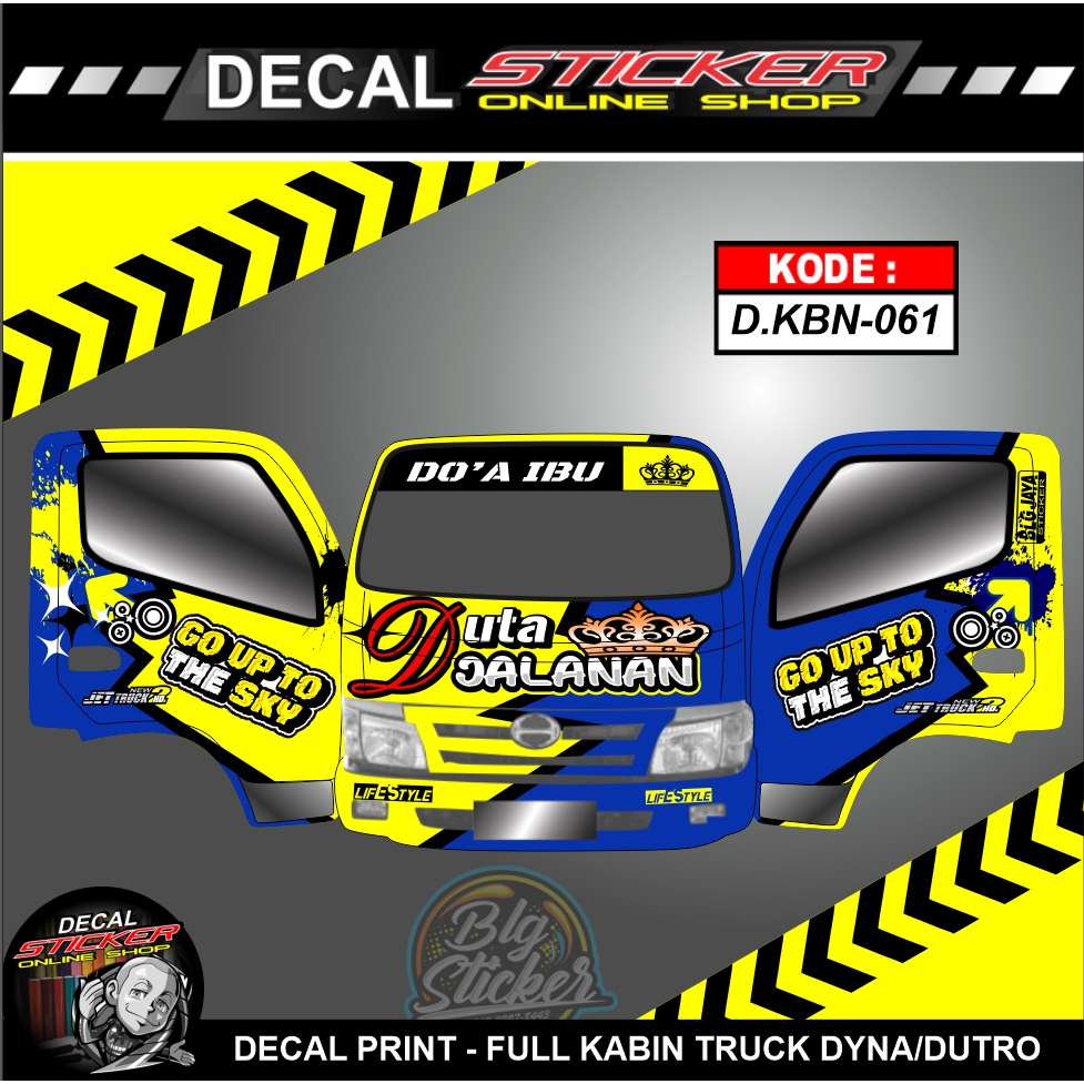 Jual DECAL TRUK DUTRO DYNA FULL KABIN STICKER VARIASI MOBIL | Shopee ...