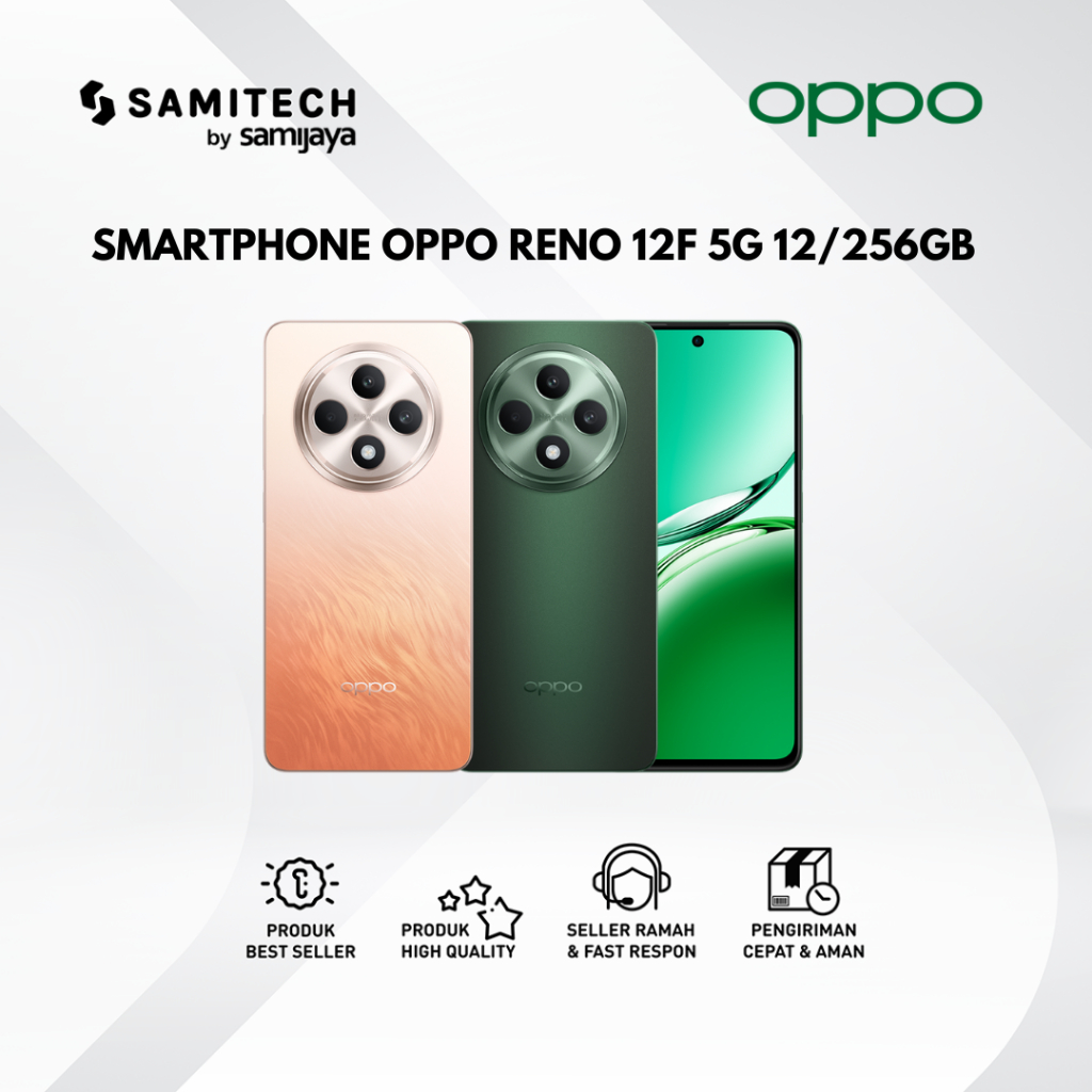 Jual HP OPPO RENO 12F 5G 12/256GB RAM 12 PENYIMPANAN 256GB NEWREPACK ...