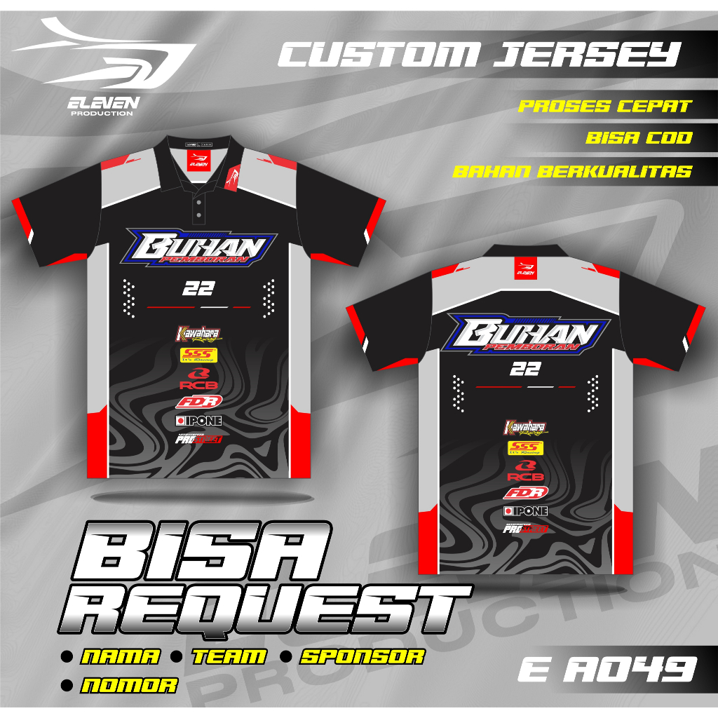 Jual JERSEY RACING kaos baju jersey racing custom full printing jersey ...