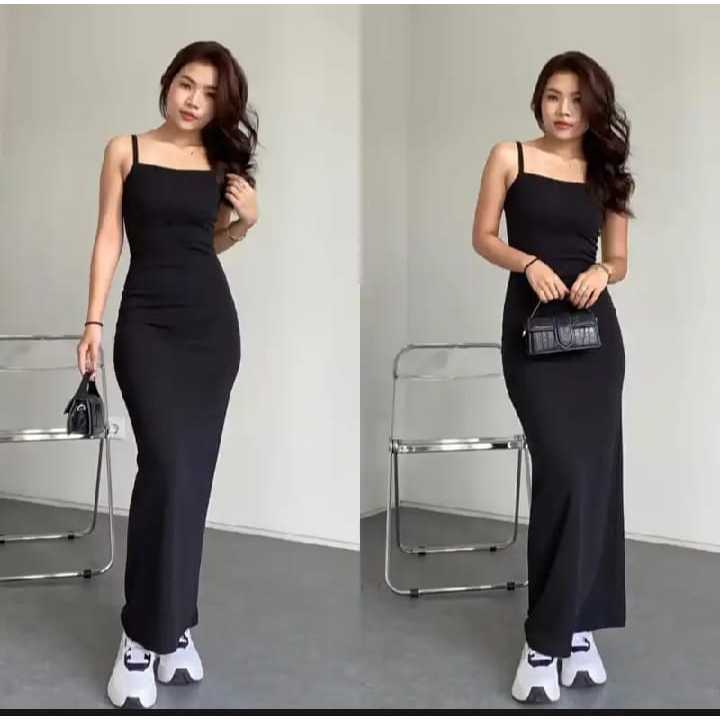 Jual MAXI LONG DRESS PARTY KOREAN STYLE BODYCON TERLARIS