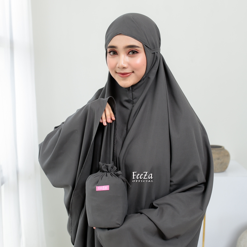 Mukena Dewasa Katun Premium 2in1 - Mukena Travel Tas Mini Mukenah Dewasa Mukena Traveling Telekung Mukena katun Mukena Renda  FeeZa